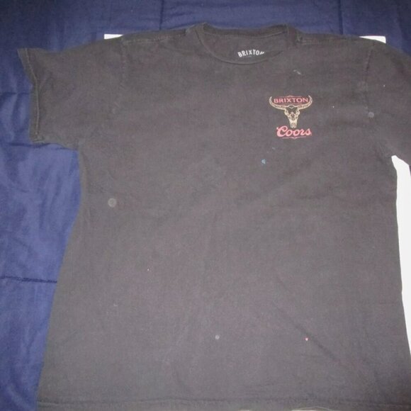 Men's Brixton Black Coors Short Sleeve T-Shirt Size Large - Picture 2 of 2